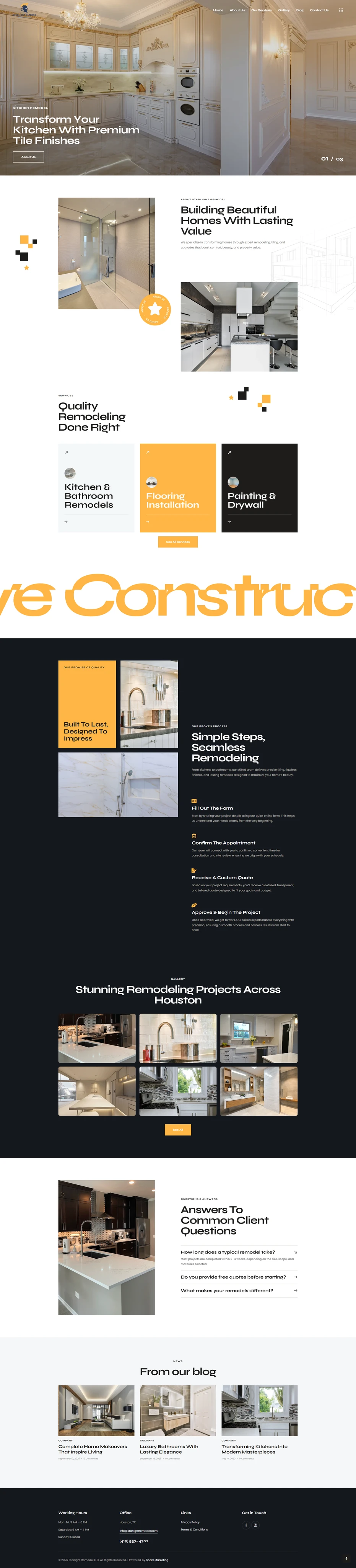 Starlight Remodel website